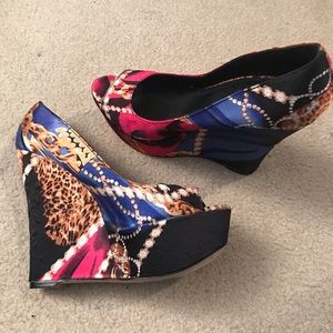 ALDO Satin Colorful Statement Heels